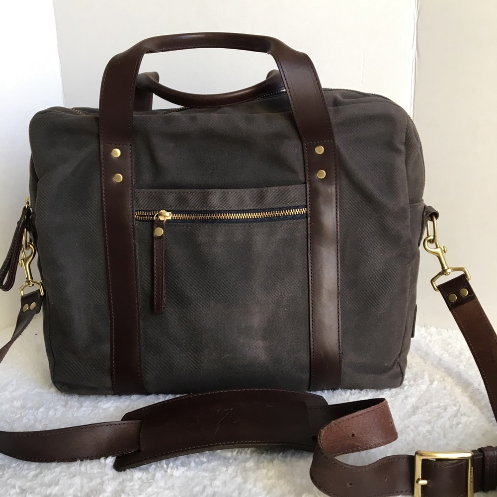 Ernest Alexander Watson Wax Twill Briefcase